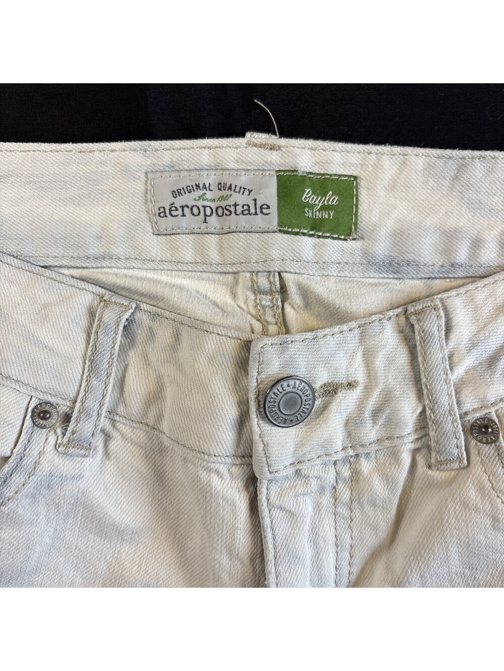Aeropostale Women Blue White Washed Jeans size 26 - Picture 4 of 4